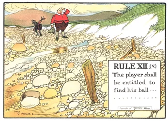 Regel XII (V): Der Spieler hat das Recht, seinen Ball zu finden..., aus 